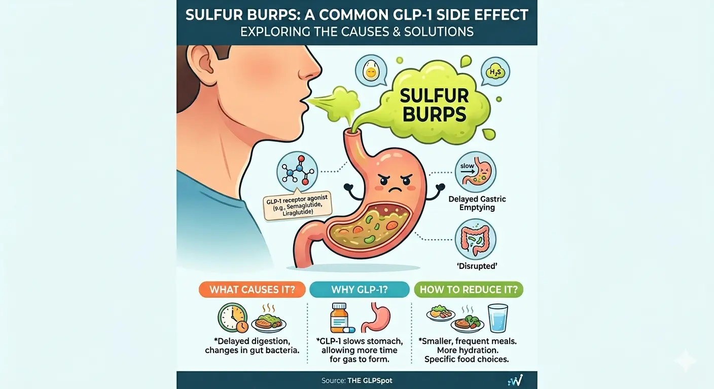 Sulfur Burps on Ozempic, Wegovy & Mounjaro: Causes, Fixes